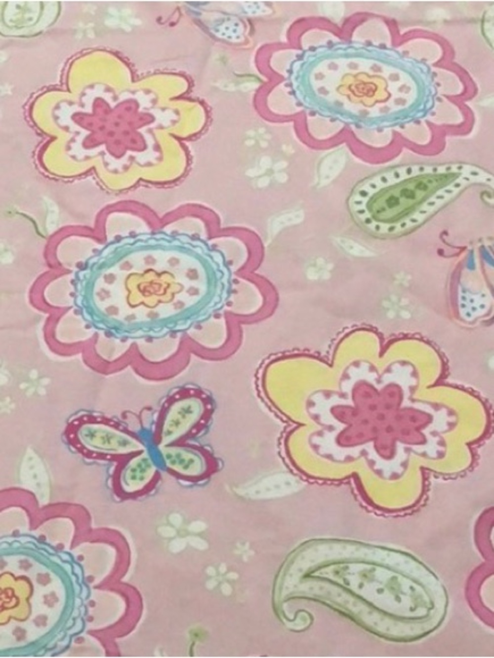 POTTERY BARN Pink Floral Duvet with Two Shams